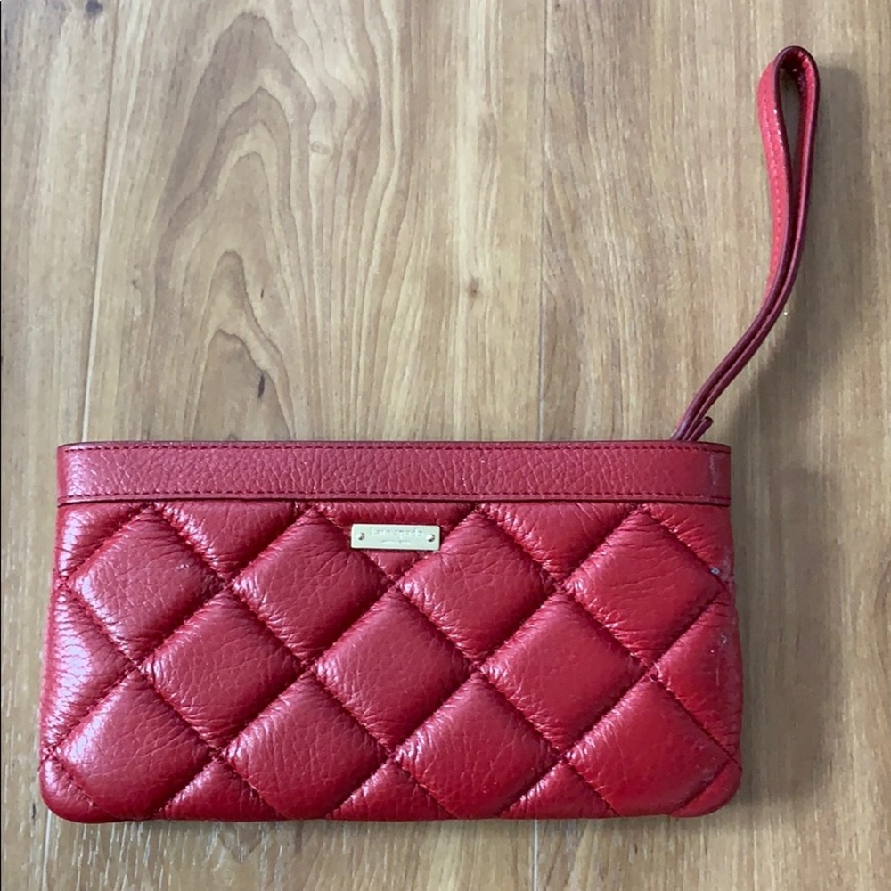 Kate Spade Red Quilted Wristlet